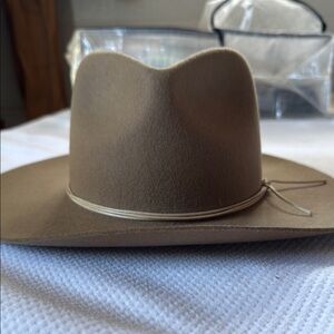 Tan Classic Fedora With Leather Band Accessory Gigi Pip - Zephyr Rancher Brown